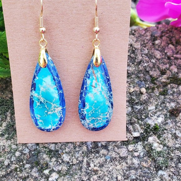 Imperial Jasper Stones Earrings - Picture 3 of 7